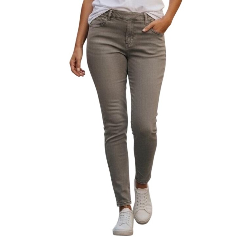 SPANX Gray Pull On Skinny Leg Pants Women's 1X